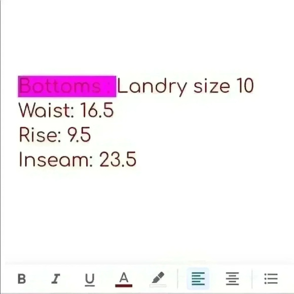 LAUNDRY By SHELY SEGAL CROPPED black and white pants capris bottoms SIZE 10 - Picture 7 of 7